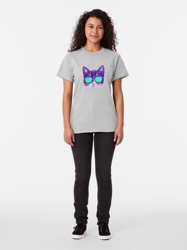 Alternate view of Cool Cat with Sunglasses Classic T-Shirt