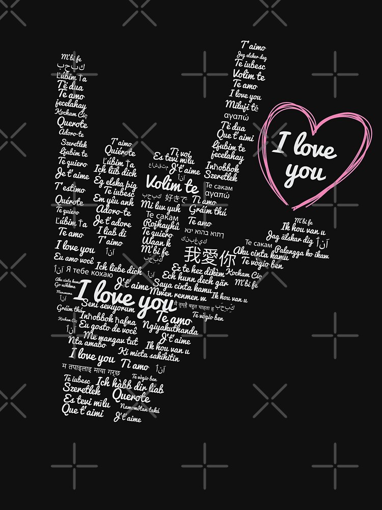Discover I love you ASL sign in several languages graphic ASL Love | Essential T-Shirt 