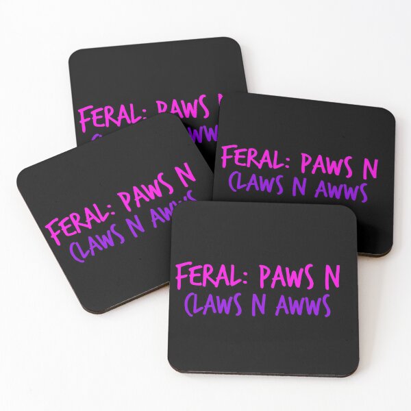 Item preview, Feral Druid Gaming Logo for T-Shirts -Claws and Paws 80s Style Pink Purple Marker designed and sold by CloudDance.
