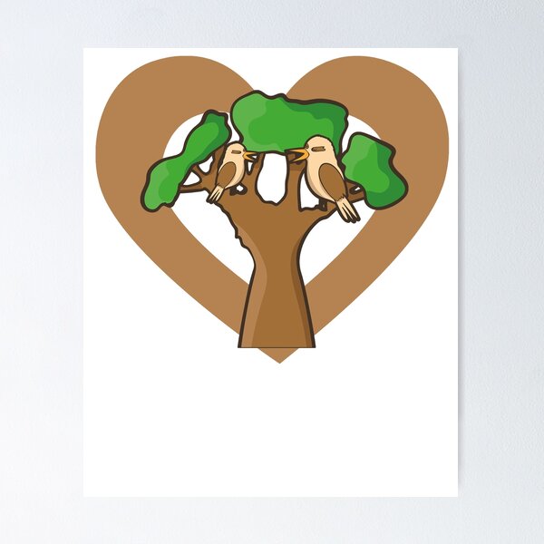 Item preview, Cute Kookaburras Heart for Kookaburra Lover designed and sold by eternallygifted.