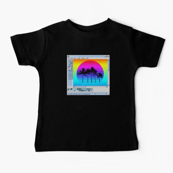 Item preview, Paint Window Aesthetic T- design Gift Retro Wave Sunset graphic designed and sold by D-C-Designs.