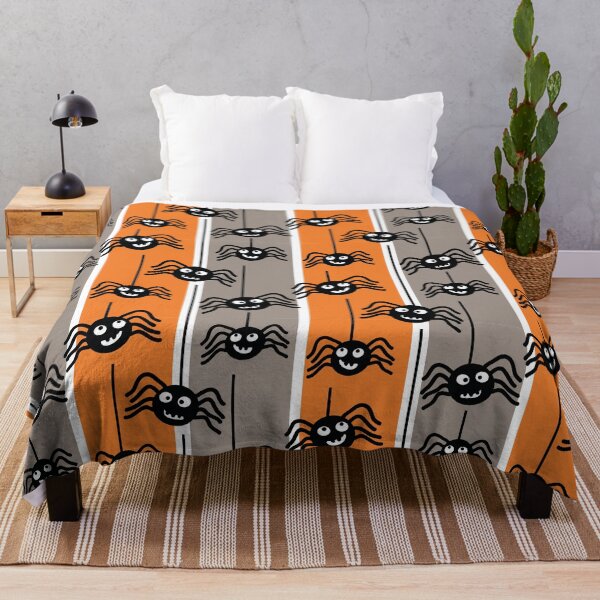 Item preview,  Halloween Spiders Dangling orange and gray designed and sold by creativinchi.