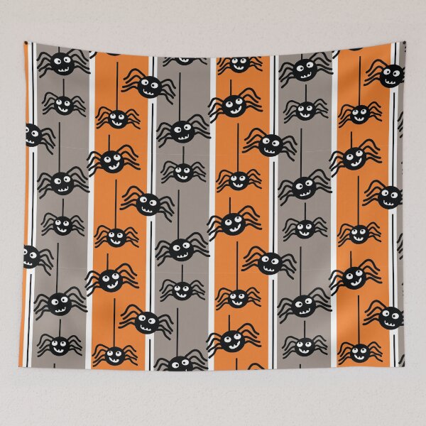 Item preview,  Halloween Spiders Dangling orange and gray designed and sold by creativinchi.