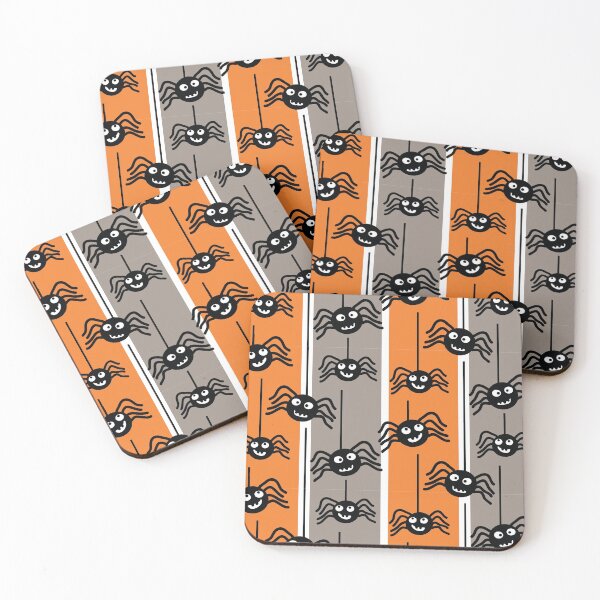 Item preview,  Halloween Spiders Dangling orange and gray designed and sold by creativinchi.