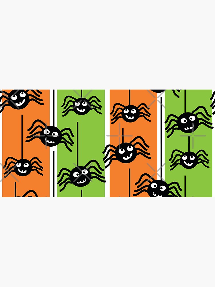 Halloween Spiders Dangling Orange and Green by creativinchi