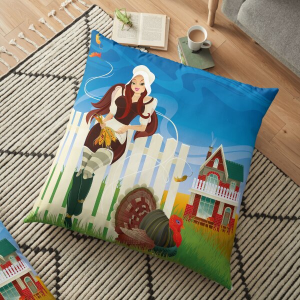 Happy Thanksgiving Day! Floor Pillow