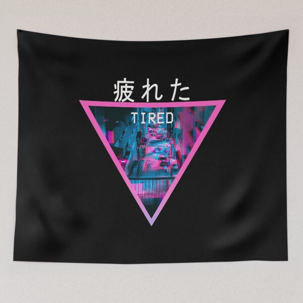 Item preview, Tired Vaporwave Streetwear Style Gift, hypnotic Vaporwave design designed and sold by D-C-Designs.