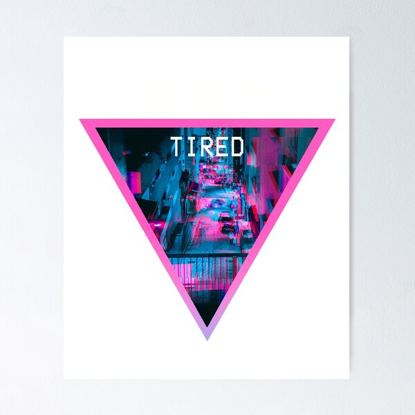 Item preview, Tired Vaporwave Streetwear Style Gift, hypnotic Vaporwave design designed and sold by D-C-Designs.