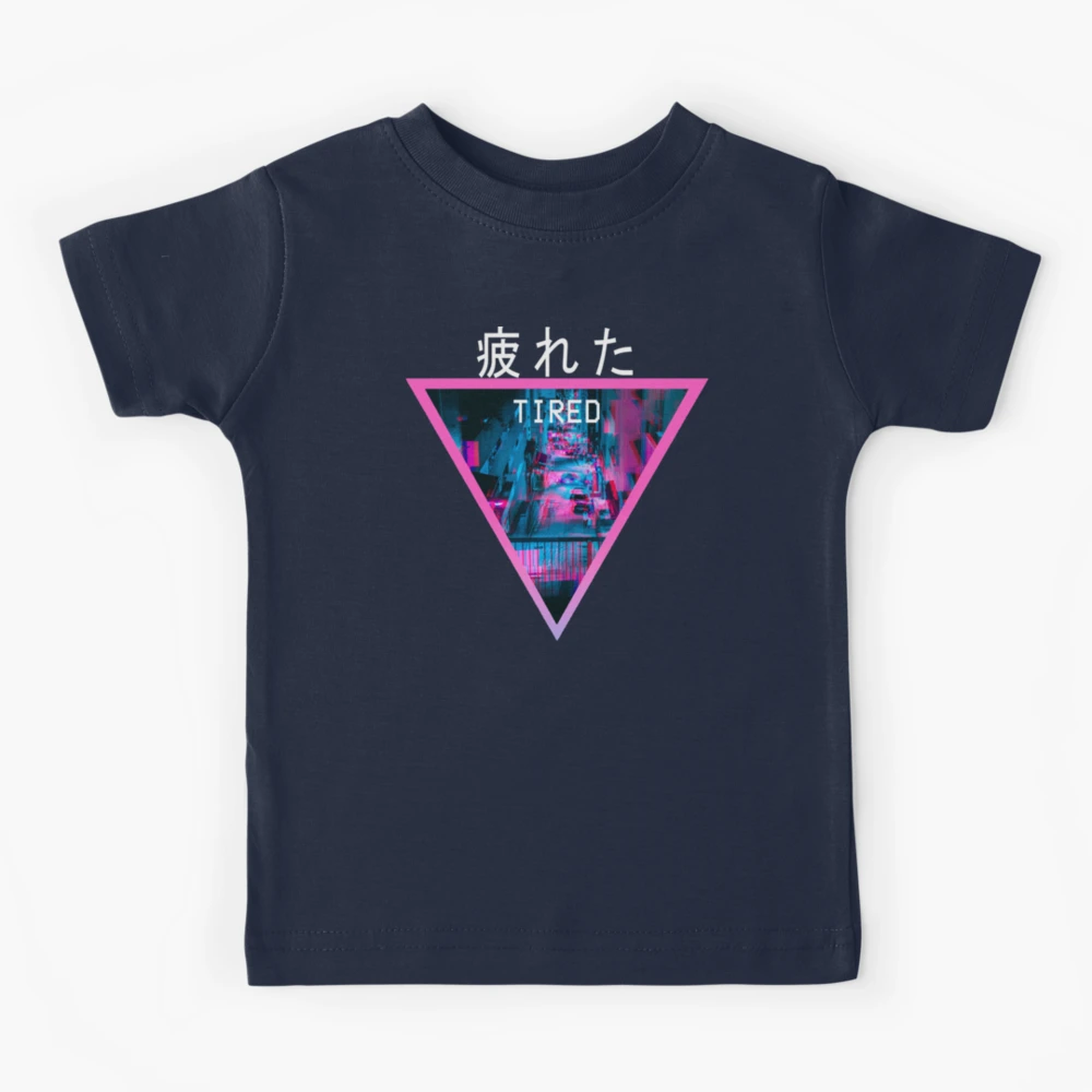 Tired. Aesthetic T-Shirt - Text Blue Aesthetic Vaporwave Tee Tired. Aesthetic T-Shirt - Text Blue Aesthetic Vaporwave Tee