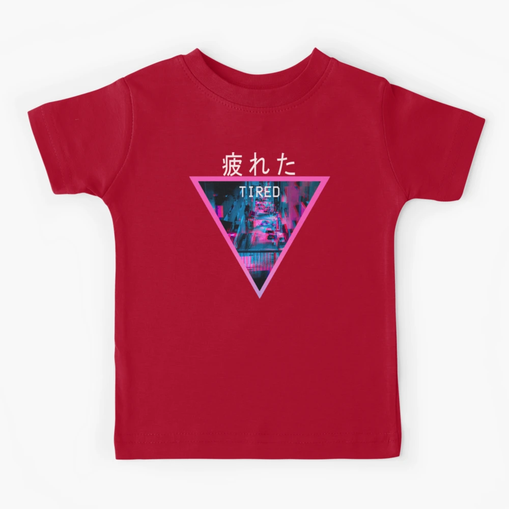 Tired. Aesthetic T-Shirt - Text Blue Aesthetic Vaporwave Tee Tired. Aesthetic T-Shirt - Text Blue Aesthetic Vaporwave Tee