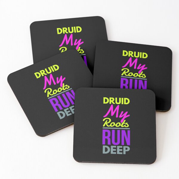 Item preview, Druid Gaming Logo for T-Shirts -My Roots Run DEEP 80s Style G/P/G/Y designed and sold by CloudDance.