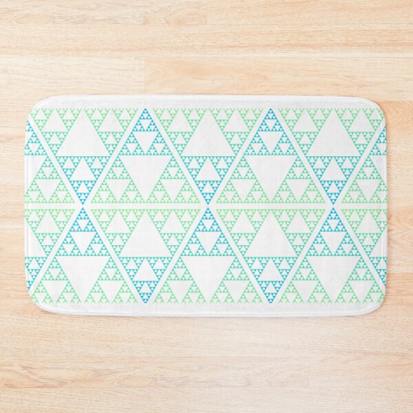 Item preview, Sierpinski Triangle - Blue / Green Gradient designed and sold by ilexdesigns.