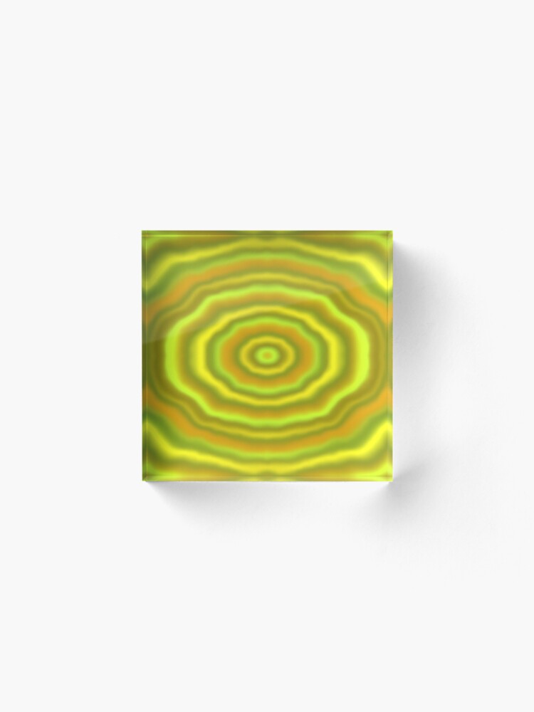Alternate view of Light Sea Green Tunnel Acrylic Block