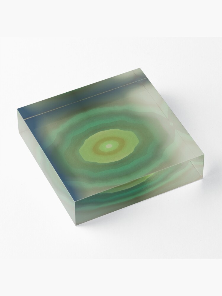Alternate view of Dark Olive Green Tunnel Acrylic Block