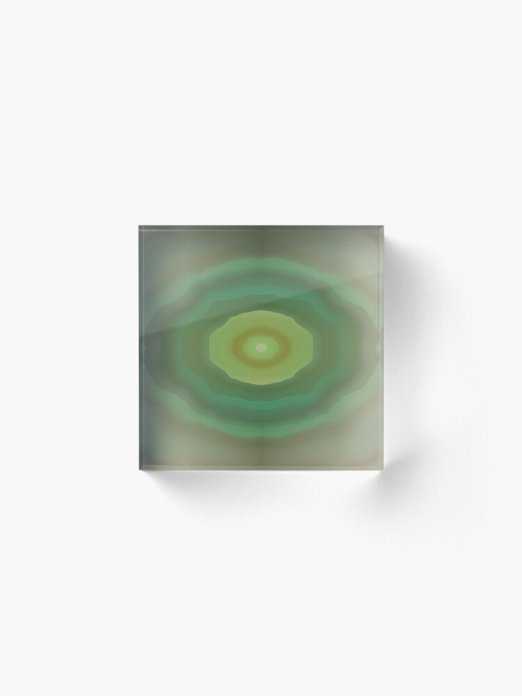 Alternate view of Dark Olive Green Tunnel Acrylic Block