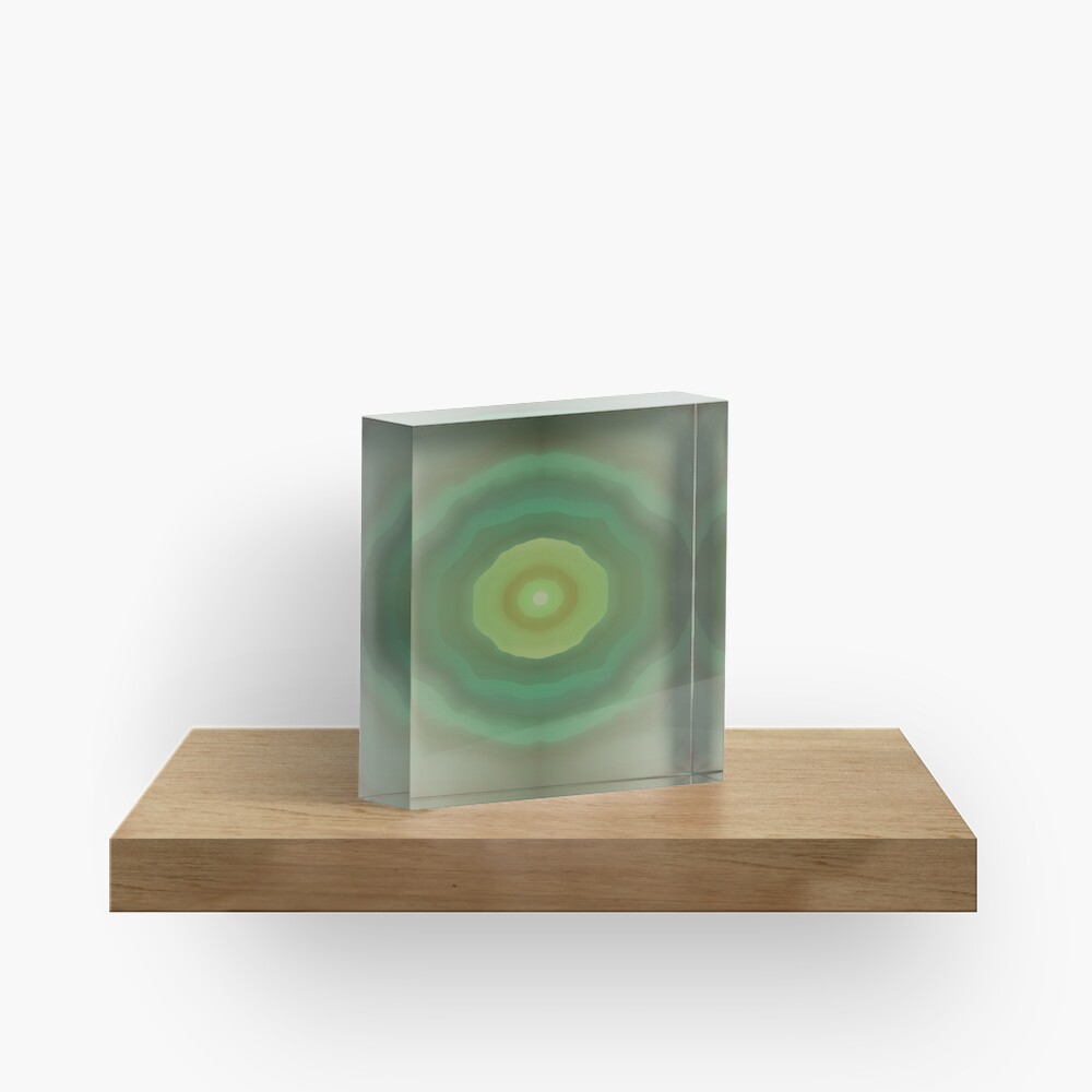Dark Olive Green Tunnel Acrylic Block