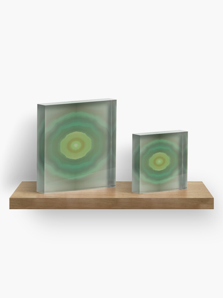 Alternate view of Dark Olive Green Tunnel Acrylic Block