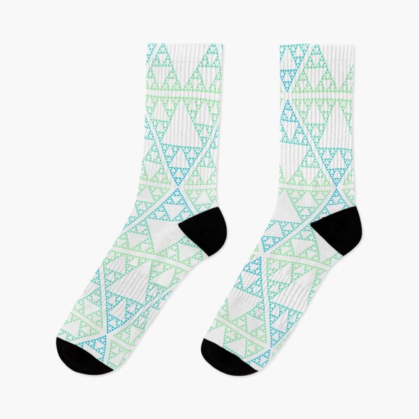 Item preview, Sierpinski Triangle - Blue / Green Gradient designed and sold by ilexdesigns.