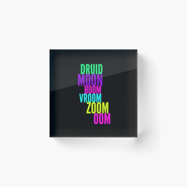 Item preview, Druid Gaming Logo for T-Shirts -BOOM - MOON - ZOOM - OOM - healer shirt 80s g/p/b/g/p designed and sold by CloudDance.