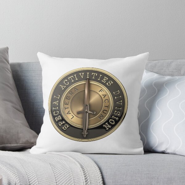 Item preview, CIA Special Activities Division - SAD Emblem over White Leather designed and sold by Serge Averbukh Art Studio.