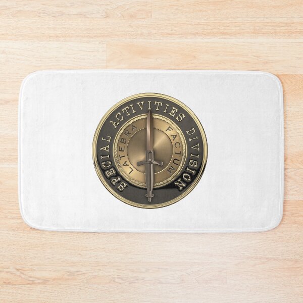 Item preview, CIA Special Activities Division - SAD Emblem over White Leather designed and sold by Serge Averbukh Art Studio.