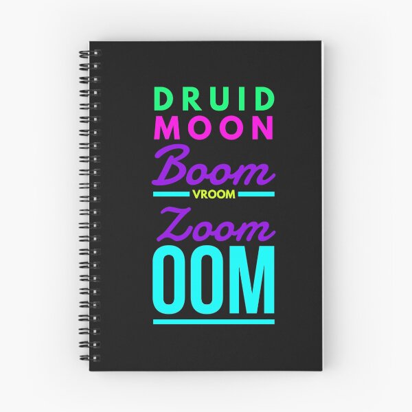Item preview, Druid Gaming Logo for T-Shirts -Boom - Zoom - Moon - OOM B 80s Style G/P/G/Y designed and sold by CloudDance.