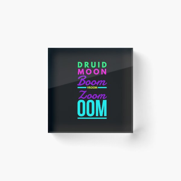 Item preview, Druid Gaming Logo for T-Shirts -Boom - Zoom - Moon - OOM B 80s Style G/P/G/Y designed and sold by CloudDance.