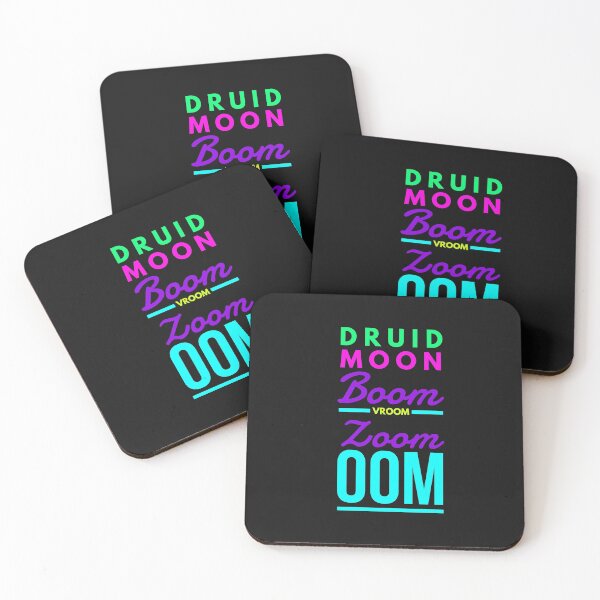 Item preview, Druid Gaming Logo for T-Shirts -Boom - Zoom - Moon - OOM B 80s Style G/P/G/Y designed and sold by CloudDance.