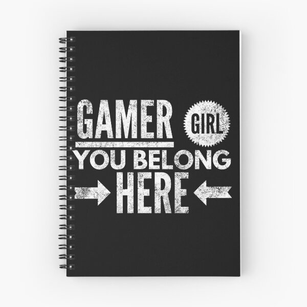 Item preview, Gamer Girl you BELONG HERE! - Fun Con Shirt Logo for Making New Friends BW designed and sold by CloudDance.