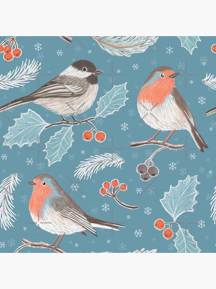 Winter Birds (with stickers) by nadyanadya