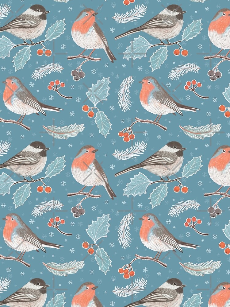Winter Birds (with stickers) by nadyanadya