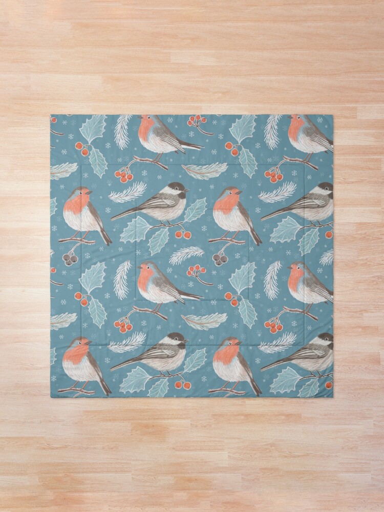 Alternate view of Winter Birds Comforter