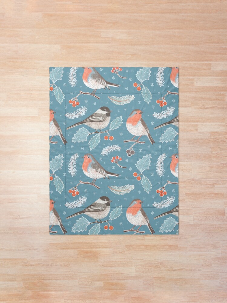 Alternate view of Winter Birds Comforter
