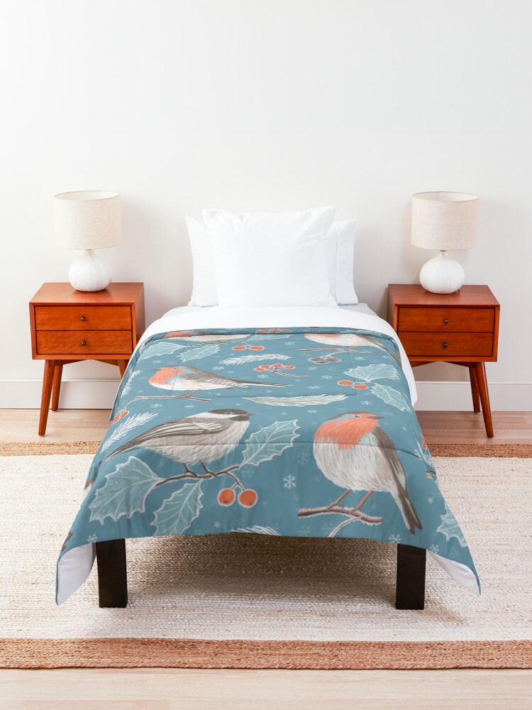Alternate view of Winter Birds Comforter