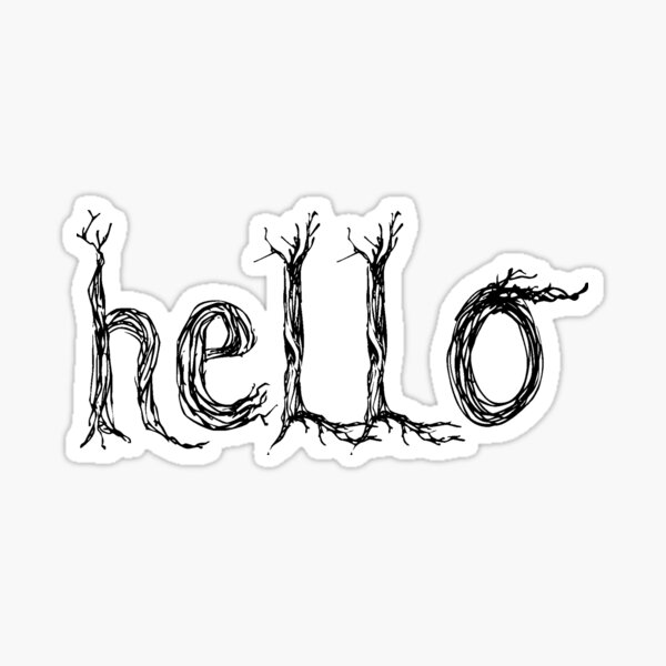 "hello" Sticker for Sale by aartvarks | Redbubble