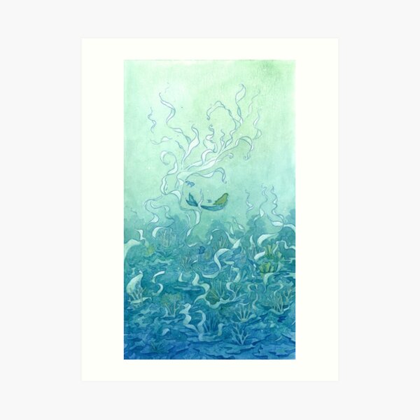 Immersed In Blue Art Print
