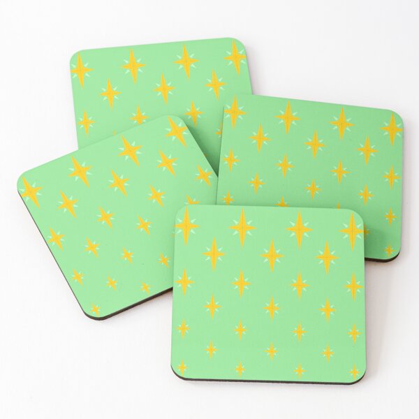 Item preview, Golden Starbursts in Jade designed and sold by Christine Crawford.
