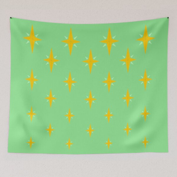 Item preview, Golden Starbursts in Jade designed and sold by Christine Crawford.