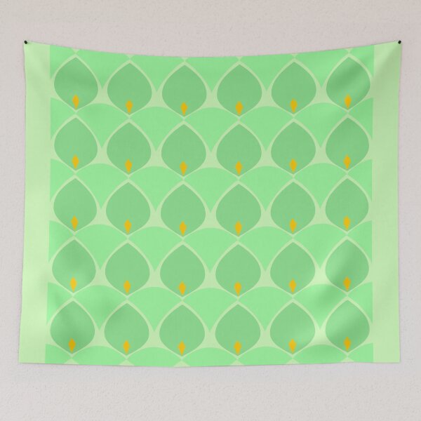 Item preview, Mid-Century Petal and Diamond Pattern in Jade designed and sold by Christine Crawford.
