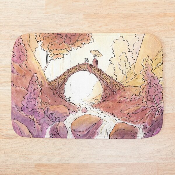 Japanese Bridge Bath Mat