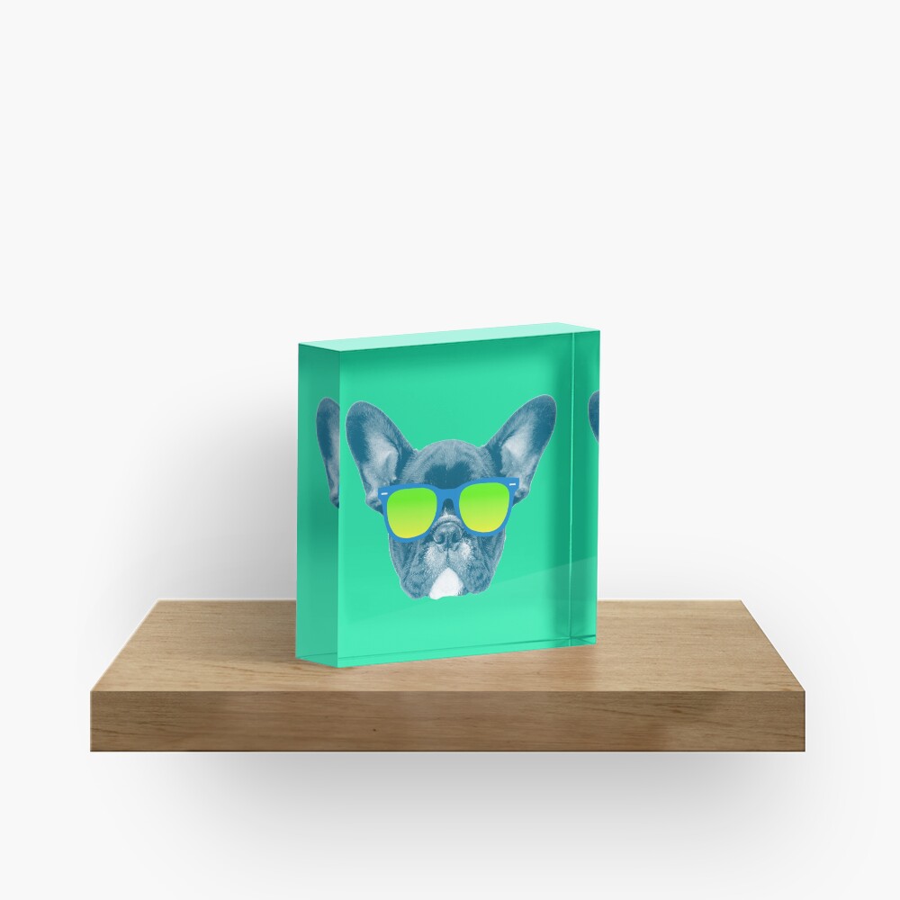 Cool Dog wearing Sunglasses Acrylic Block