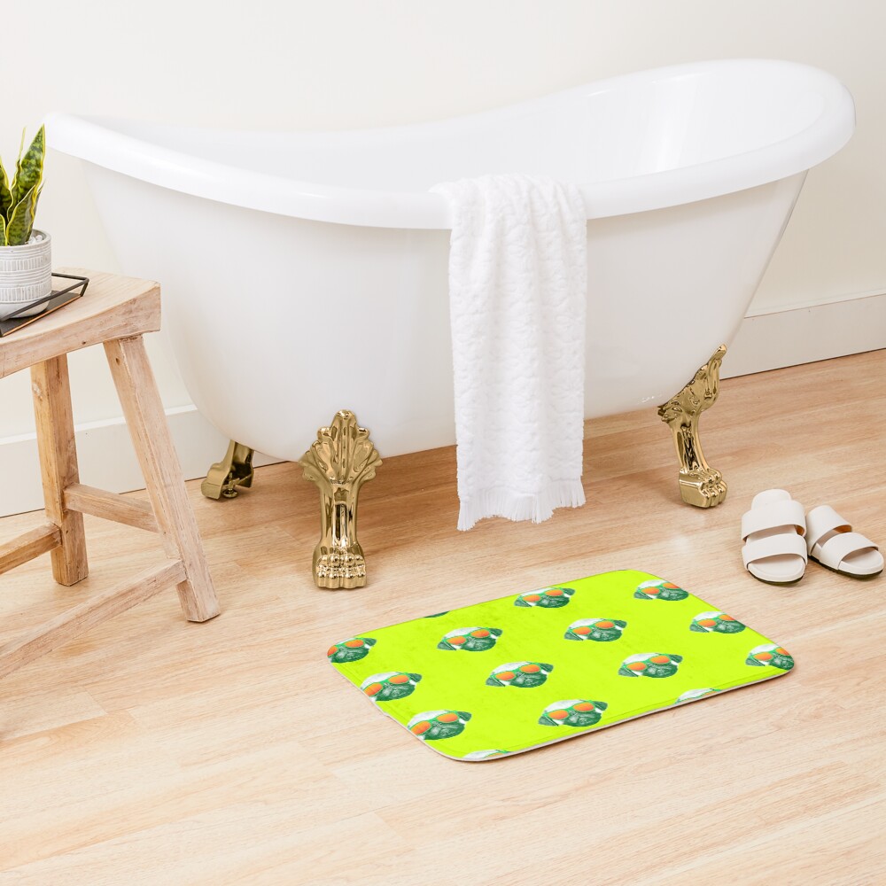 Funny Dog with Sunglasses Bath Mat
