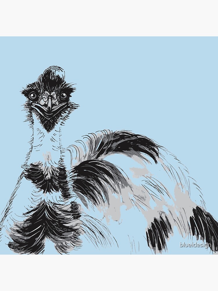 Emu Black and White by blueidesign