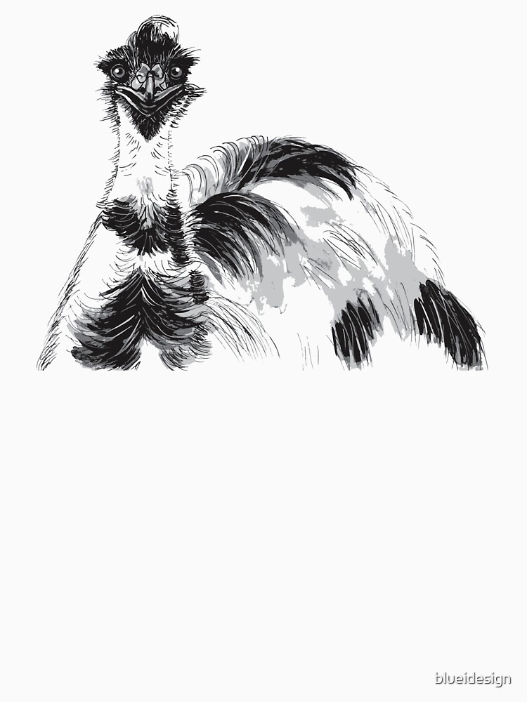 Emu Black and White by blueidesign