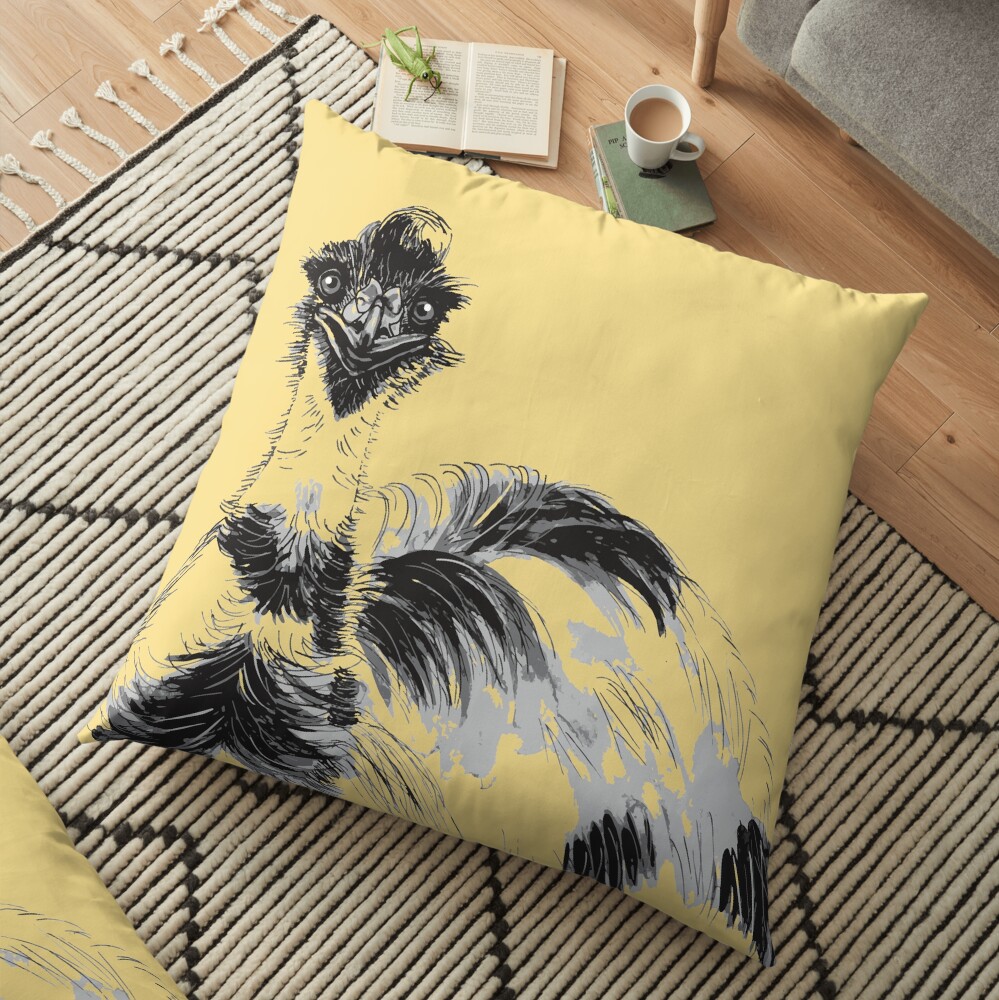 Emu Black and White Floor Pillow