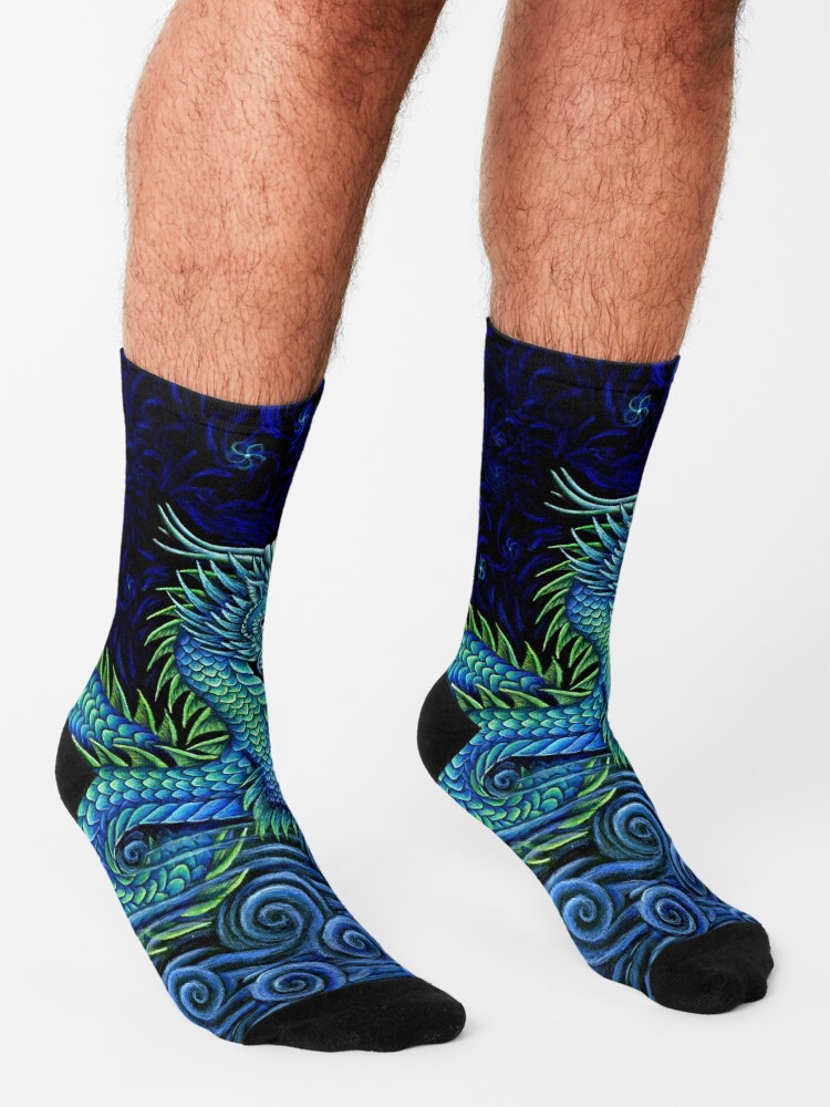 Alternate view of Chinese Azure Dragon Socks