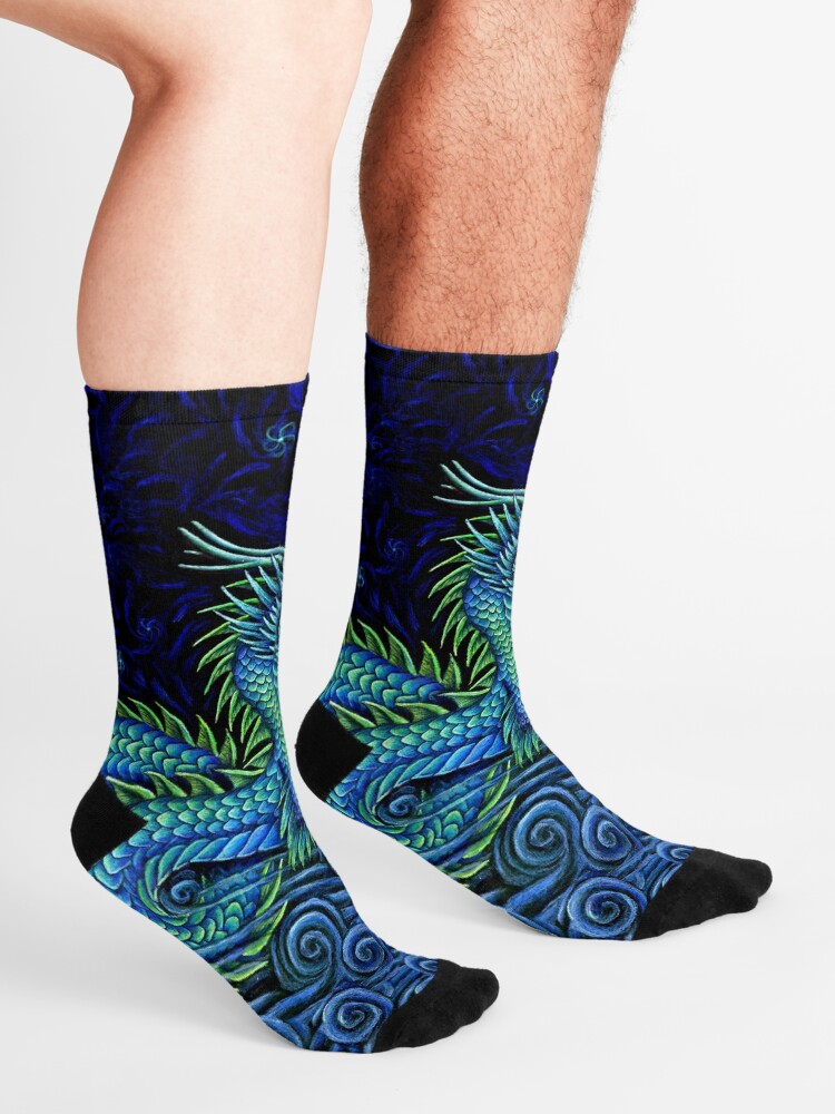 Alternate view of Chinese Azure Dragon Socks