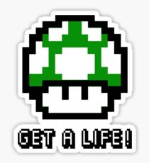 Mario Mushroom Get A Life Sticker