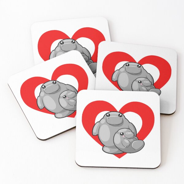 Item preview, Cute Kawaii Manatee Heart for Manatee Lovers designed and sold by eternallygifted.