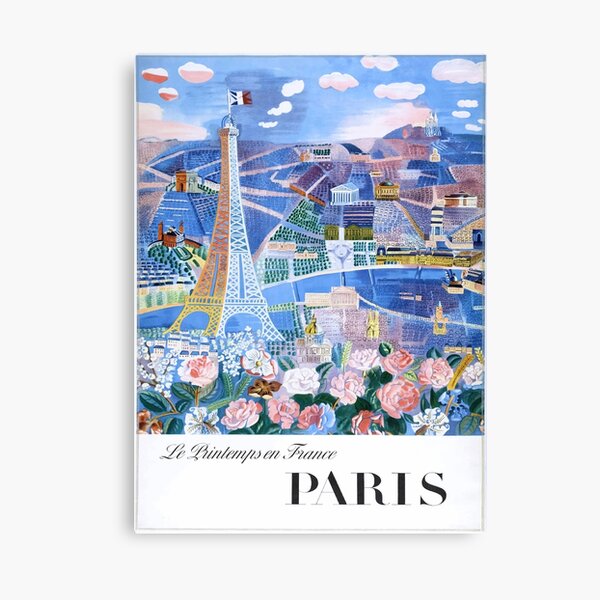 1966 Raoul Dufy Le Printemps en France - Paris Travel Poster Canvas Print